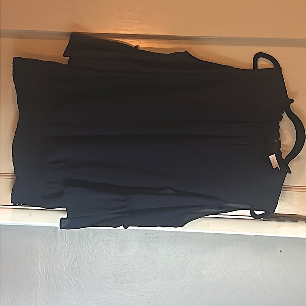 New York and Company Navy open Shoulder Blouse